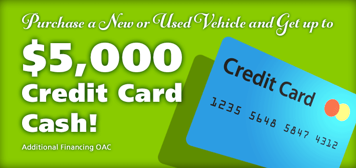 $5,000 Credit Card Cash!