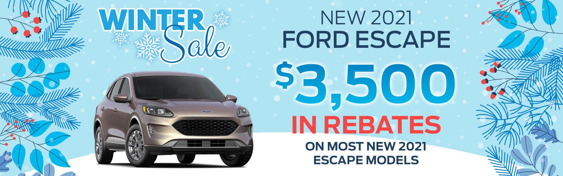 2021 Ford Escape Winter Sales Event
