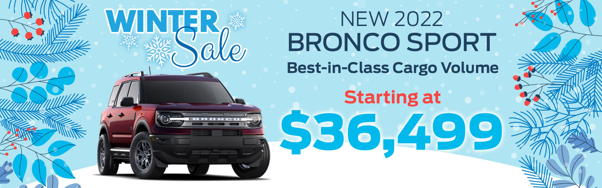 2022 Ford Bronco Sport Winter Sales Event
