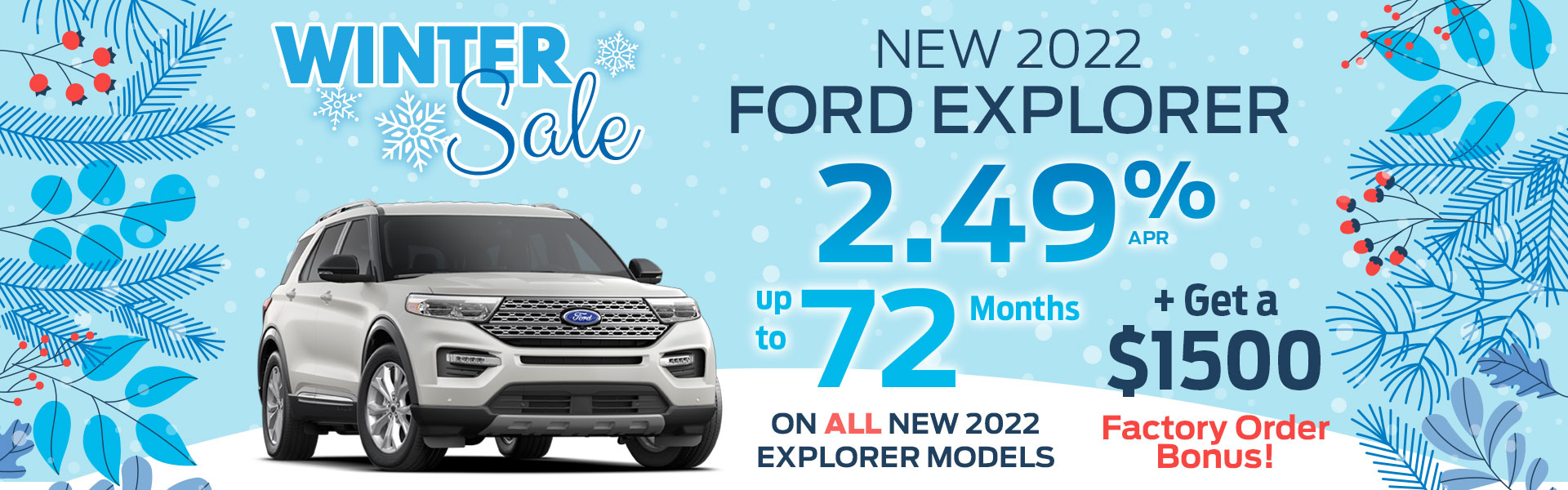 2022 Ford Explorer Winter Sales Event
