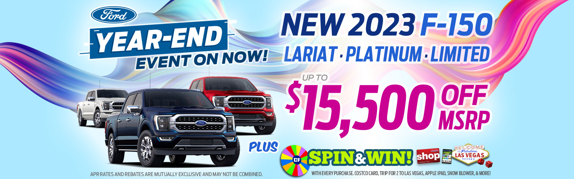 2023 Ford F-150 Lariat, Platinum, and Limited Year End Sale