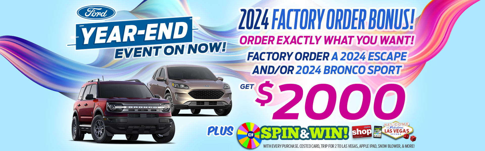 Year End Sale Factory Order Incentive!