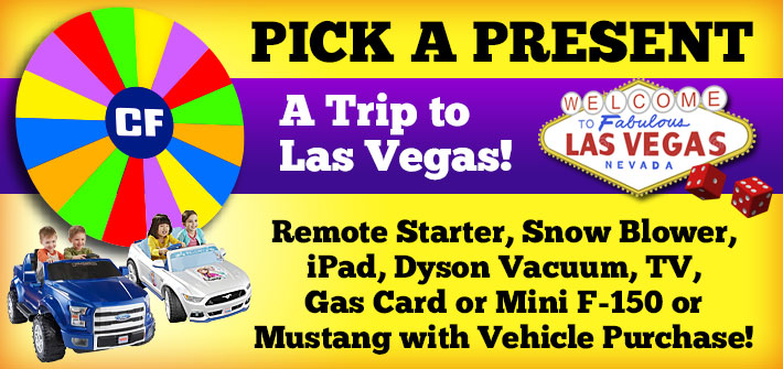 Pick A Present with New & Used Vehicle Purchases!