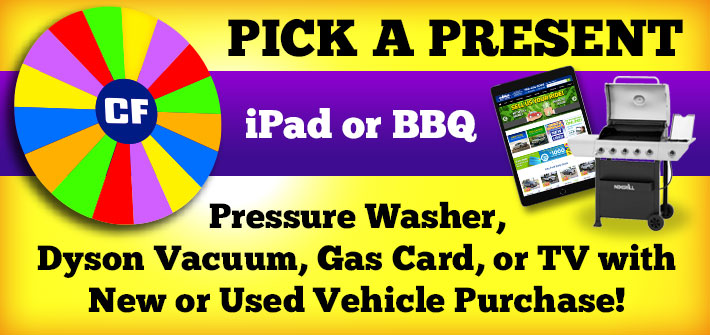 Pick A Present with New & Used Vehicle Purchases!