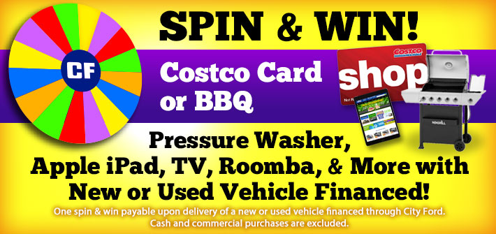Spin & Win with New or Used Vehicle Financed!