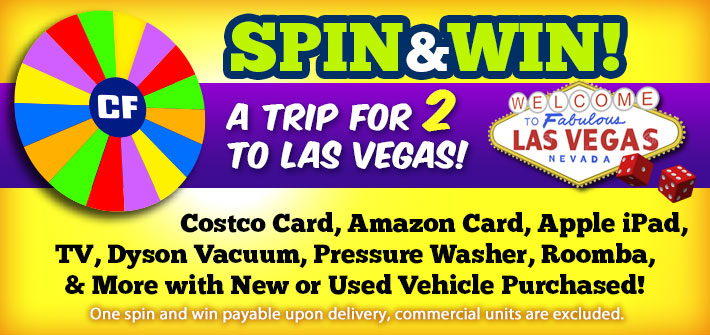 Spin & Win with New or Used Vehicle Purchased!