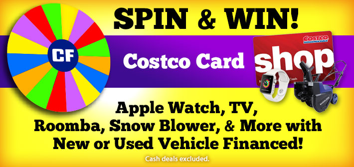 Spin & Win New and Used Vehicle Purchases!