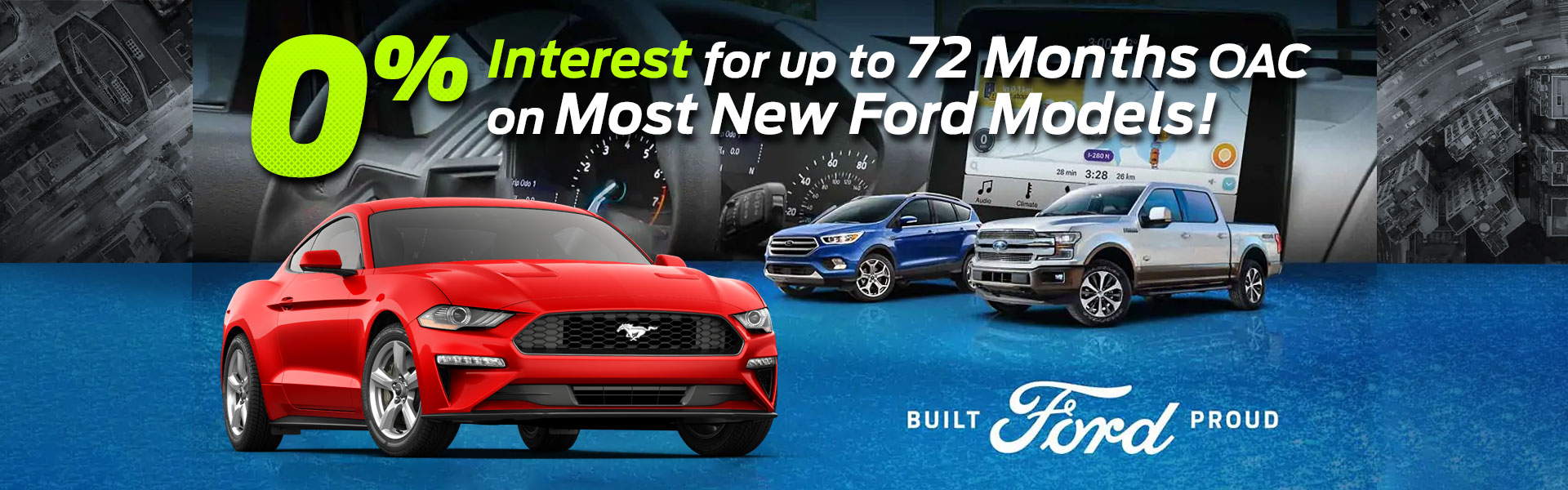 0% Financing up to 72 Months on most New Ford Models!